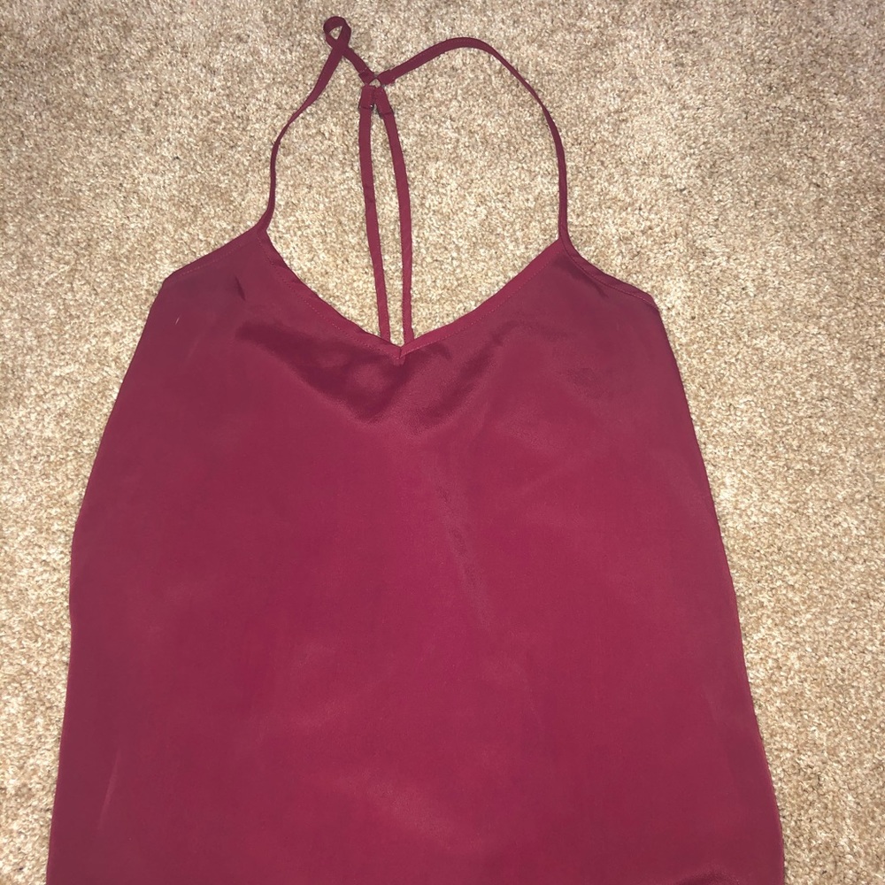 hollister maroon tank top